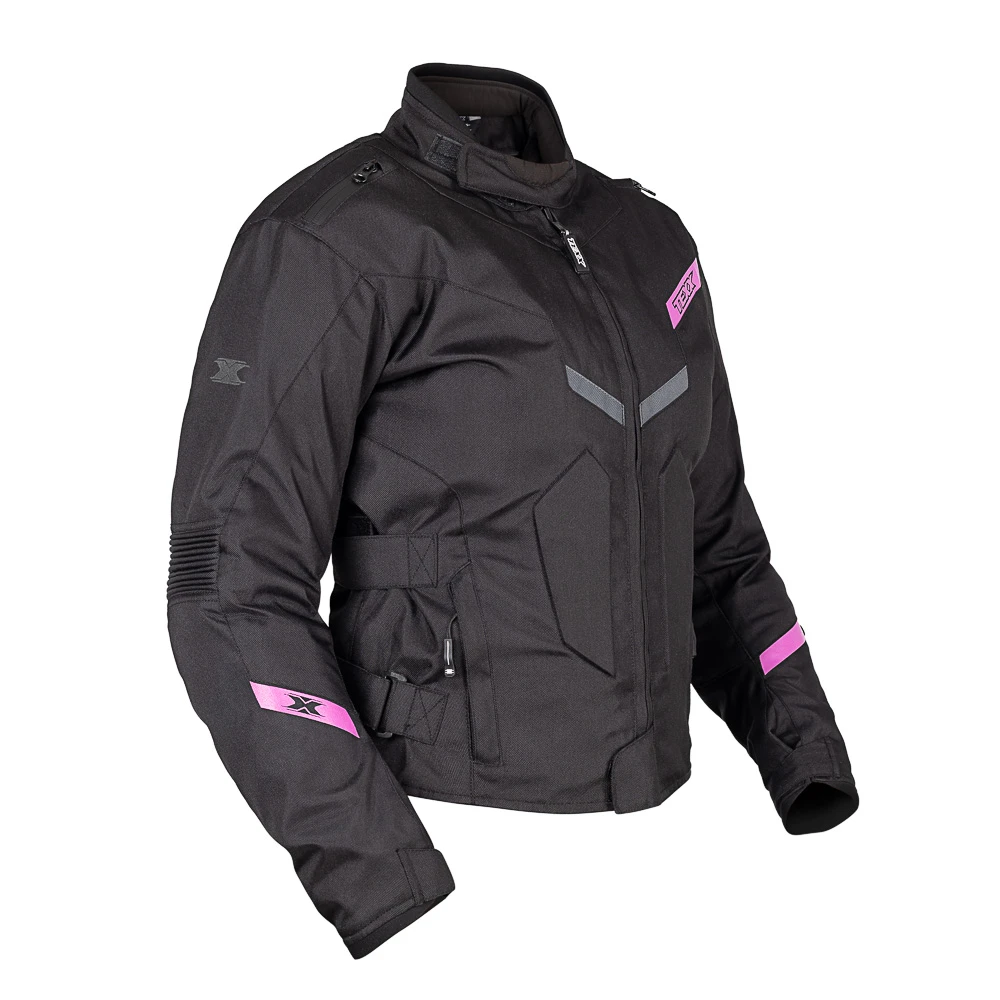 JAQUETA TEXX NEW STRIKE V3 LADY PRETA E ROSA